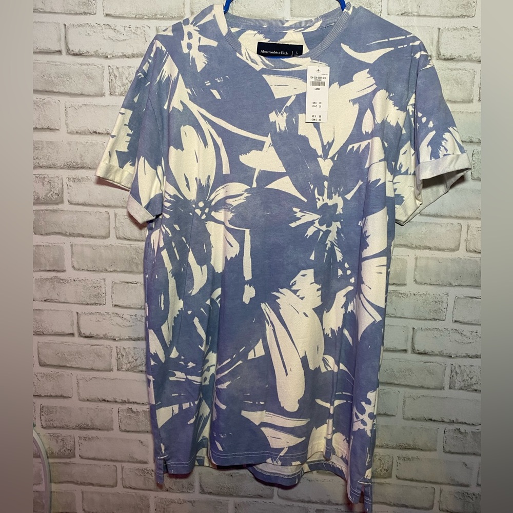 ABERCROMBIE Mens Large floral T-shirt